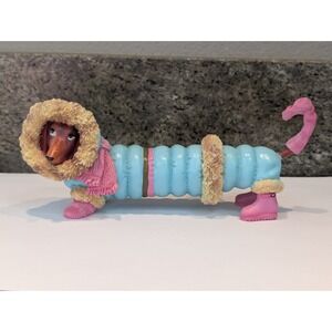 Rare Hot Diggity Chilly Dog Dachshund Figurine #16470 Westland Real Pink Parka